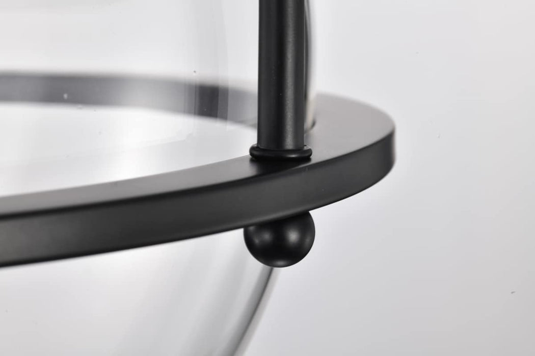 Semi Flush Mount Nuvo 60-7823 Amado 3 Light Semi Flush Mount - Matte Black Finish - Clear Glass Nuvo