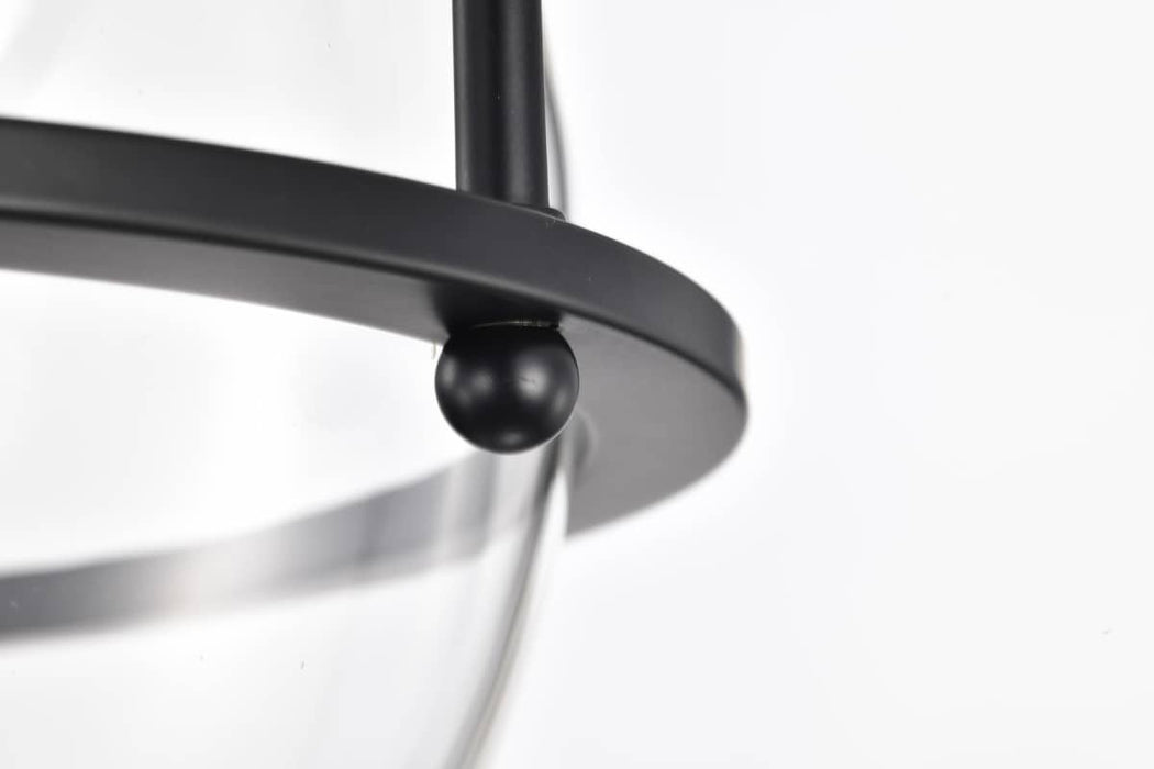 Semi Flush Mount Nuvo 60-7823 Amado 3 Light Semi Flush Mount - Matte Black Finish - Clear Glass Nuvo