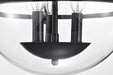 Semi Flush Mount Nuvo 60-7823 Amado 3 Light Semi Flush Mount - Matte Black Finish - Clear Glass Nuvo