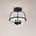 Semi Flush Mount Nuvo 60-7823 Amado 3 Light Semi Flush Mount - Matte Black Finish - Clear Glass Nuvo