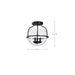 Semi Flush Mount Nuvo 60-7823 Amado 3 Light Semi Flush Mount - Matte Black Finish - Clear Glass Nuvo