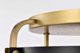 Semi Flush Mount Nuvo 60-7840 Altos 3 Light Semi Flush - 14 Inches - Matte Black and Natural Brass Finish Nuvo
