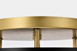 Semi Flush Mount Nuvo 60-7840 Altos 3 Light Semi Flush - 14 Inches - Matte Black and Natural Brass Finish Nuvo