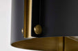 Semi Flush Mount Nuvo 60-7840 Altos 3 Light Semi Flush - 14 Inches - Matte Black and Natural Brass Finish Nuvo