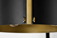 Semi Flush Mount Nuvo 60-7840 Altos 3 Light Semi Flush - 14 Inches - Matte Black and Natural Brass Finish Nuvo