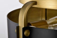 Semi Flush Mount Nuvo 60-7840 Altos 3 Light Semi Flush - 14 Inches - Matte Black and Natural Brass Finish Nuvo