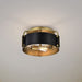 Semi Flush Mount Nuvo 60-7840 Altos 3 Light Semi Flush - 14 Inches - Matte Black and Natural Brass Finish Nuvo