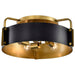 Semi Flush Mount Nuvo 60-7841 Altos 4 Light Semi Flush - Matte Black and Natural Brass Finish Nuvo
