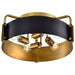 Semi Flush Mount Nuvo 60-7841 Altos 4 Light Semi Flush - Matte Black and Natural Brass Finish Nuvo