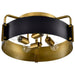 Semi Flush Mount Nuvo 60-7841 Altos 4 Light Semi Flush - Matte Black and Natural Brass Finish Nuvo