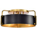 Semi Flush Mount Nuvo 60-7841 Altos 4 Light Semi Flush - Matte Black and Natural Brass Finish Nuvo