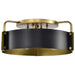 Semi Flush Mount Nuvo 60-7841 Altos 4 Light Semi Flush - Matte Black and Natural Brass Finish Nuvo