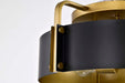 Semi Flush Mount Nuvo 60-7841 Altos 4 Light Semi Flush - Matte Black and Natural Brass Finish Nuvo