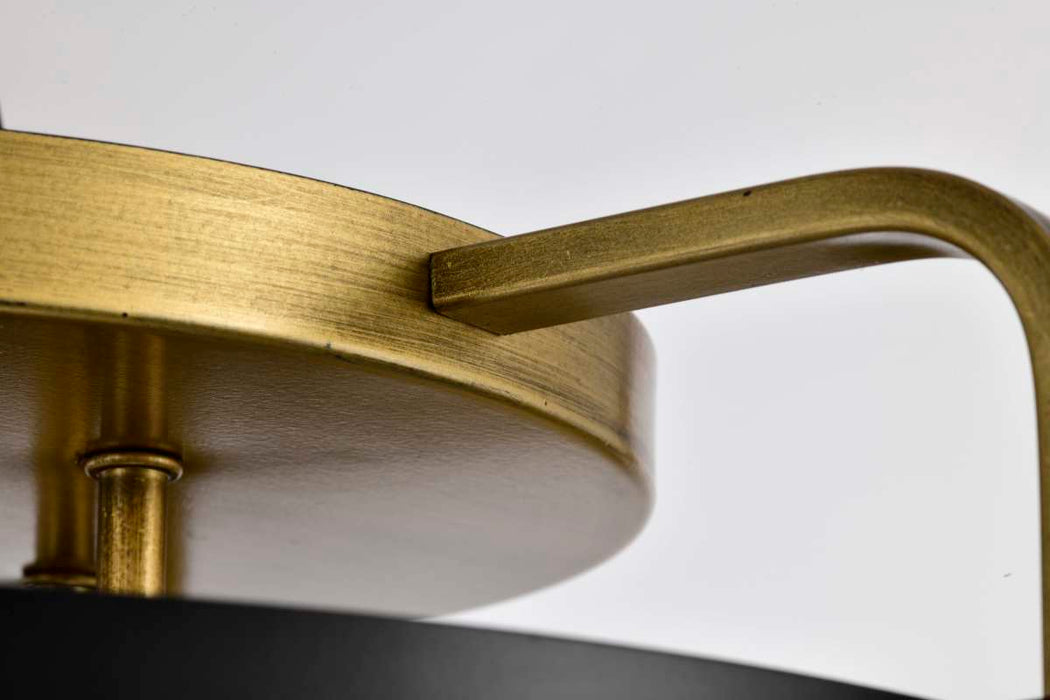 Semi Flush Mount Nuvo 60-7841 Altos 4 Light Semi Flush - Matte Black and Natural Brass Finish Nuvo