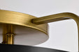 Semi Flush Mount Nuvo 60-7841 Altos 4 Light Semi Flush - Matte Black and Natural Brass Finish Nuvo