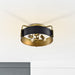 Semi Flush Mount Nuvo 60-7841 Altos 4 Light Semi Flush - Matte Black and Natural Brass Finish Nuvo
