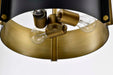 Pendant Nuvo 60-7842 Altos 3 Light Small Pendant - Matte Black and Natural Brass Finish Nuvo