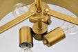 Pendant Nuvo 60-7842 Altos 3 Light Small Pendant - Matte Black and Natural Brass Finish Nuvo