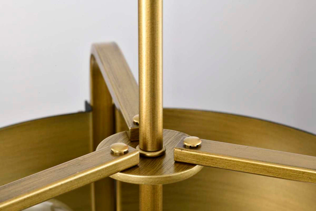Pendant Nuvo 60-7842 Altos 3 Light Small Pendant - Matte Black and Natural Brass Finish Nuvo