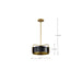 Pendant Nuvo 60-7842 Altos 3 Light Small Pendant - Matte Black and Natural Brass Finish Nuvo