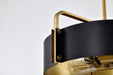 Pendant Nuvo 60-7843 Altos 4 Light Medium Pendant - Matte Black and Natural Brass Finish Nuvo