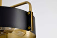 Pendant Nuvo 60-7843 Altos 4 Light Medium Pendant - Matte Black and Natural Brass Finish Nuvo