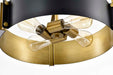 Pendant Nuvo 60-7843 Altos 4 Light Medium Pendant - Matte Black and Natural Brass Finish Nuvo