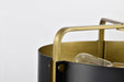 Pendant Nuvo 60-7843 Altos 4 Light Medium Pendant - Matte Black and Natural Brass Finish Nuvo
