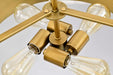 Pendant Nuvo 60-7843 Altos 4 Light Medium Pendant - Matte Black and Natural Brass Finish Nuvo