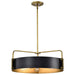 Pendant Nuvo 60-7844 Altos 5 Light Large Pendant - Matte Black and Natural Brass Finish Nuvo