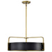 Pendant Nuvo 60-7844 Altos 5 Light Large Pendant - Matte Black and Natural Brass Finish Nuvo
