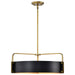 Pendant Nuvo 60-7844 Altos 5 Light Large Pendant - Matte Black and Natural Brass Finish Nuvo