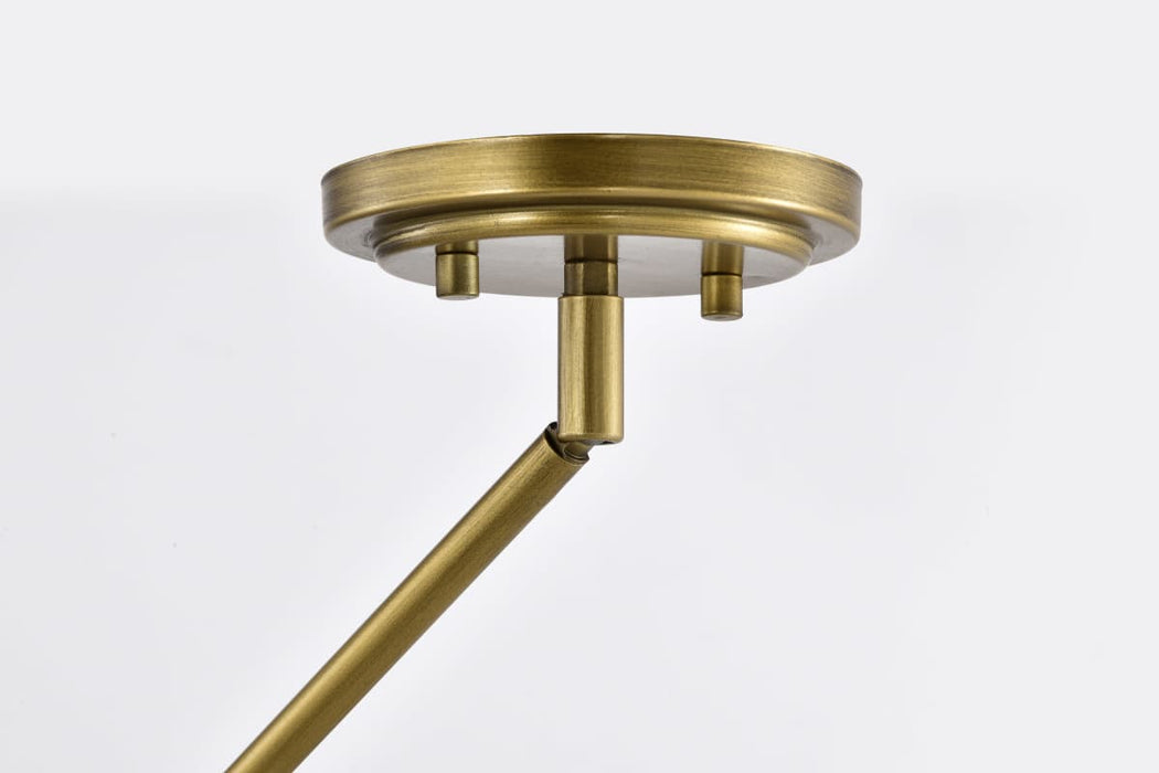 Pendant Nuvo 60-7844 Altos 5 Light Large Pendant - Matte Black and Natural Brass Finish Nuvo