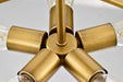 Pendant Nuvo 60-7844 Altos 5 Light Large Pendant - Matte Black and Natural Brass Finish Nuvo