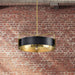 Pendant Nuvo 60-7844 Altos 5 Light Large Pendant - Matte Black and Natural Brass Finish Nuvo