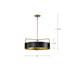 Pendant Nuvo 60-7844 Altos 5 Light Large Pendant - Matte Black and Natural Brass Finish Nuvo