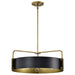 Pendant Nuvo 60-7844 Altos 5 Light Large Pendant - Matte Black and Natural Brass Finish Nuvo