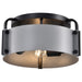 Semi Flush Mount Nuvo 60-7850 Altos 3 Light Semi Flush - 14 Inches - Gray and Matte Black Finish Nuvo