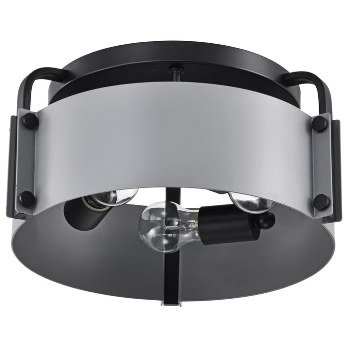 Semi Flush Mount Nuvo 60-7850 Altos 3 Light Semi Flush - 14 Inches - Gray and Matte Black Finish Nuvo