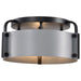 Semi Flush Mount Nuvo 60-7850 Altos 3 Light Semi Flush - 14 Inches - Gray and Matte Black Finish Nuvo