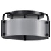 Semi Flush Mount Nuvo 60-7850 Altos 3 Light Semi Flush - 14 Inches - Gray and Matte Black Finish Nuvo
