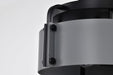 Semi Flush Mount Nuvo 60-7850 Altos 3 Light Semi Flush - 14 Inches - Gray and Matte Black Finish Nuvo