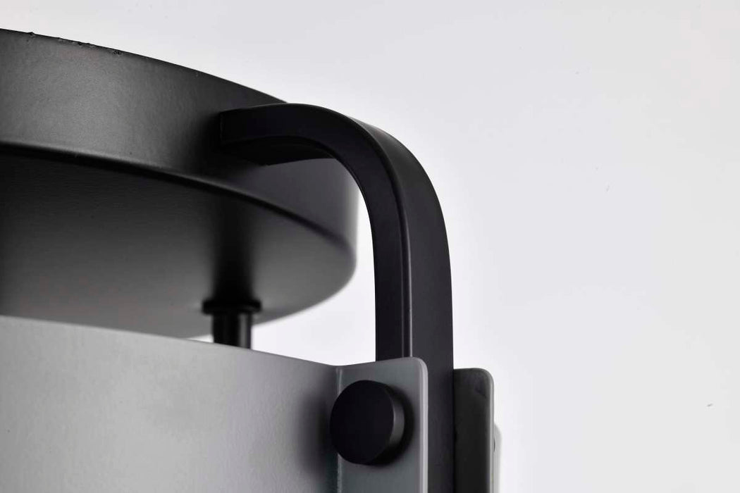 Semi Flush Mount Nuvo 60-7850 Altos 3 Light Semi Flush - 14 Inches - Gray and Matte Black Finish Nuvo
