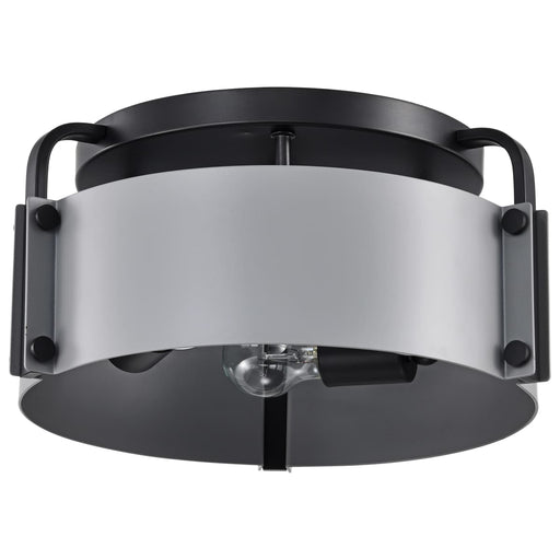 Semi Flush Mount Nuvo 60-7850 Altos 3 Light Semi Flush - 14 Inches - Gray and Matte Black Finish Nuvo