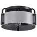 Semi Flush Mount Nuvo 60-7850 Altos 3 Light Semi Flush - 14 Inches - Gray and Matte Black Finish Nuvo