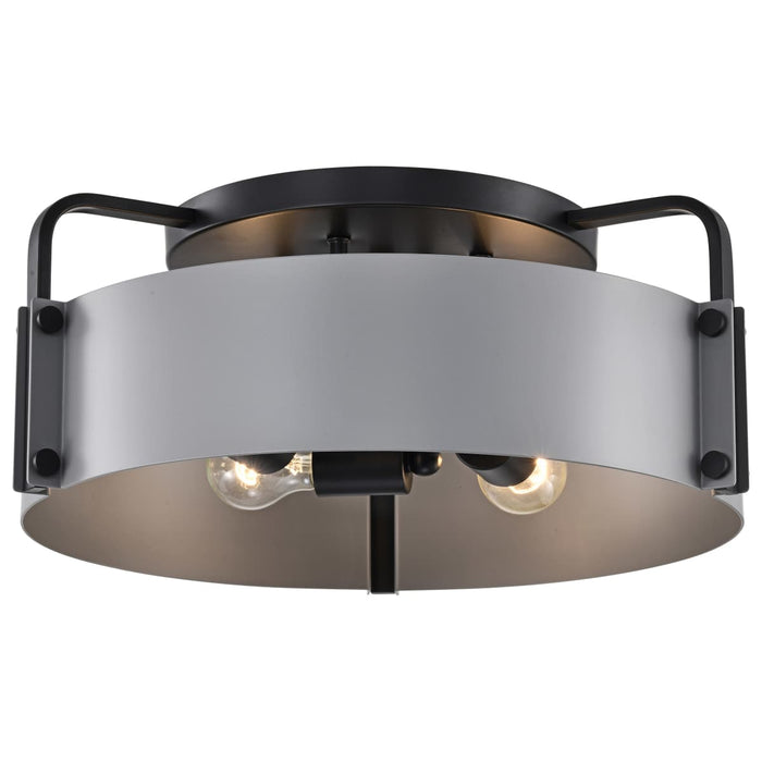 Semi Flush Mount Nuvo 60-7851 Altos 4 Light Semi Flush - 18 Inches - Gray and Matte Black Finish Nuvo