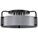 Semi Flush Mount Nuvo 60-7851 Altos 4 Light Semi Flush - 18 Inches - Gray and Matte Black Finish Nuvo