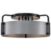 Semi Flush Mount Nuvo 60-7851 Altos 4 Light Semi Flush - 18 Inches - Gray and Matte Black Finish Nuvo