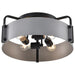 Semi Flush Mount Nuvo 60-7851 Altos 4 Light Semi Flush - 18 Inches - Gray and Matte Black Finish Nuvo