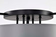 Semi Flush Mount Nuvo 60-7851 Altos 4 Light Semi Flush - 18 Inches - Gray and Matte Black Finish Nuvo
